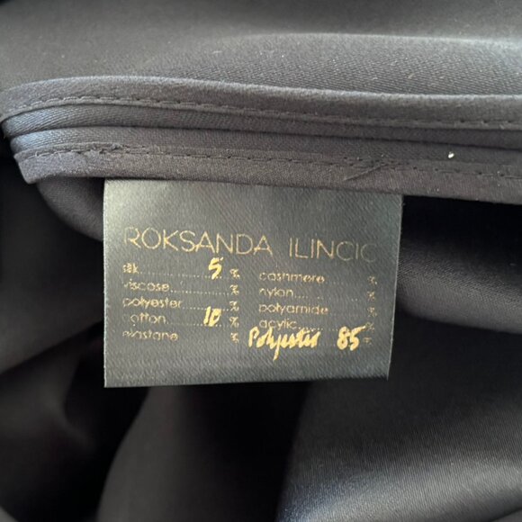 Roksanda Black Balmont Ponte-Backed Satin Midi Skirt - Size 2 - New with Tags - Picture 5 of 6